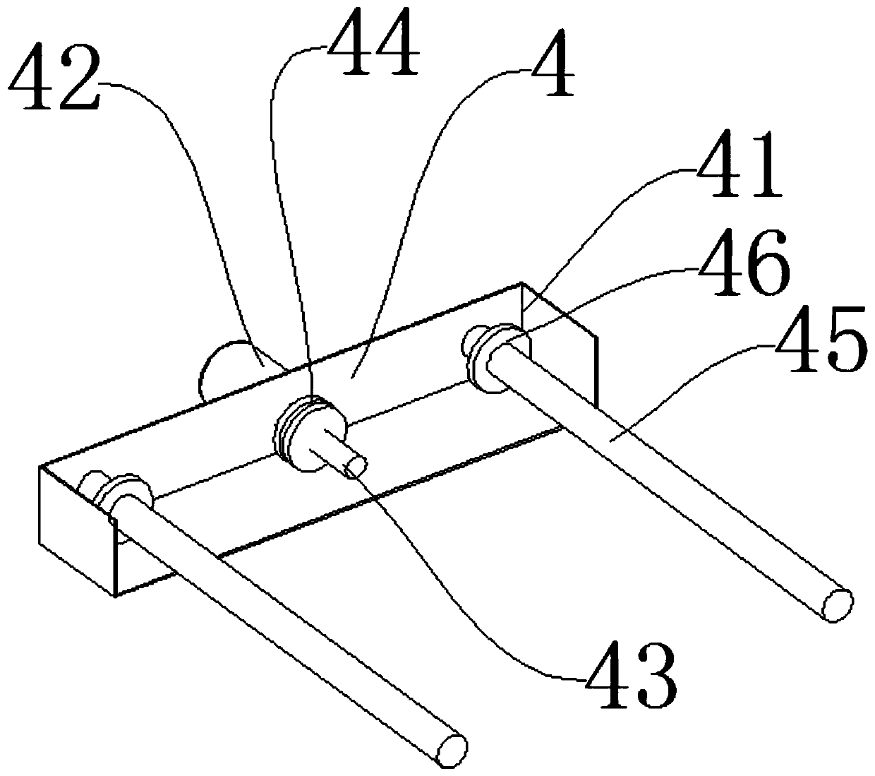 Mold pressing forming device used for producing base of power distribution cabinet and using method thereof