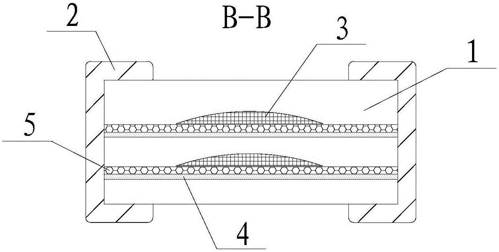 Fuse with internal buffer layer, and manufacturing method for fuse