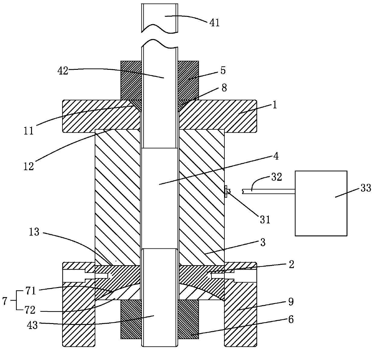 Hydraulic elongator calibration device