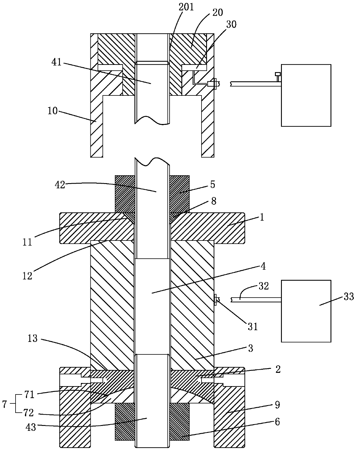 Hydraulic elongator calibration device