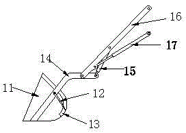 A mining built-in scraper type bucket rear unloading loader