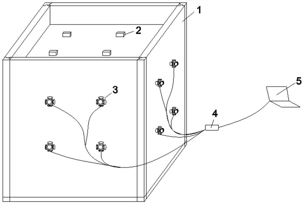 Rock stratum displacement monitoring device and method for three-dimensional similar simulation experiment