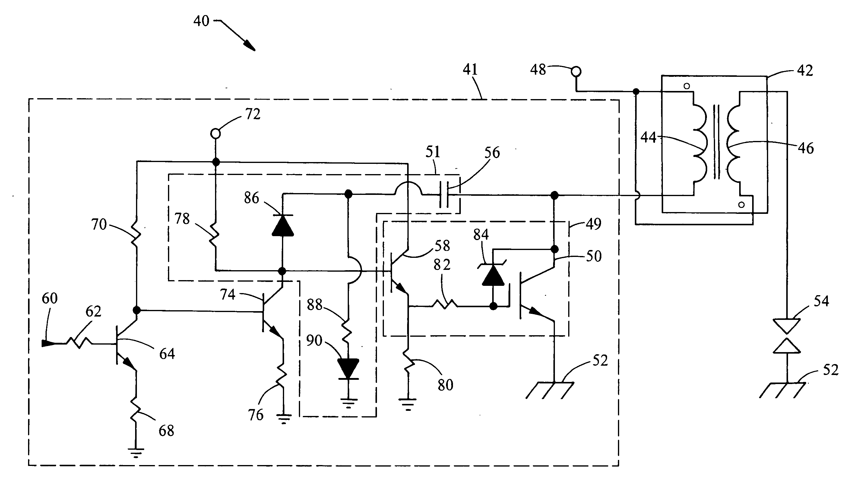 Ignition coil driver device with slew-rate limited dwell turn-on