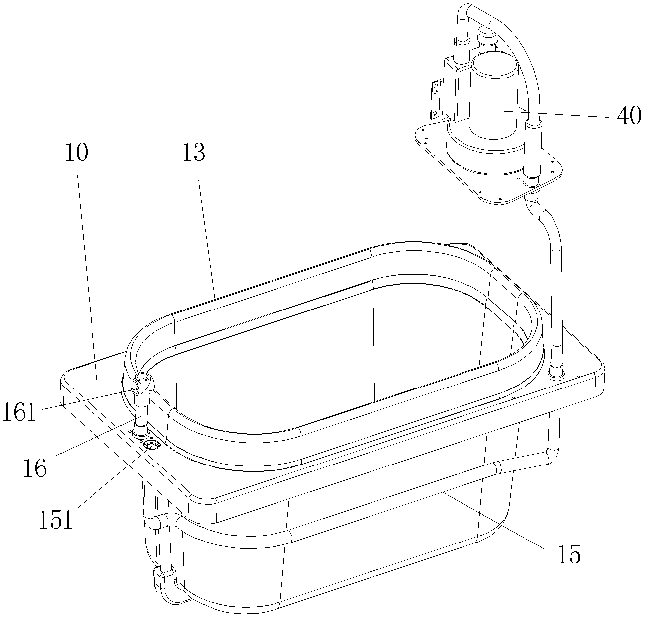 Ultrasonic bathtub