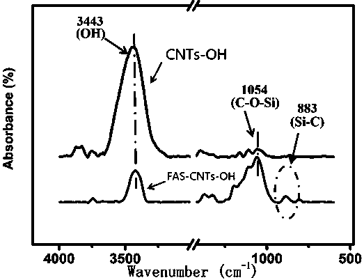 Method for functional modification of carbon nanotubes (CNTs) applicable to composite rubber system