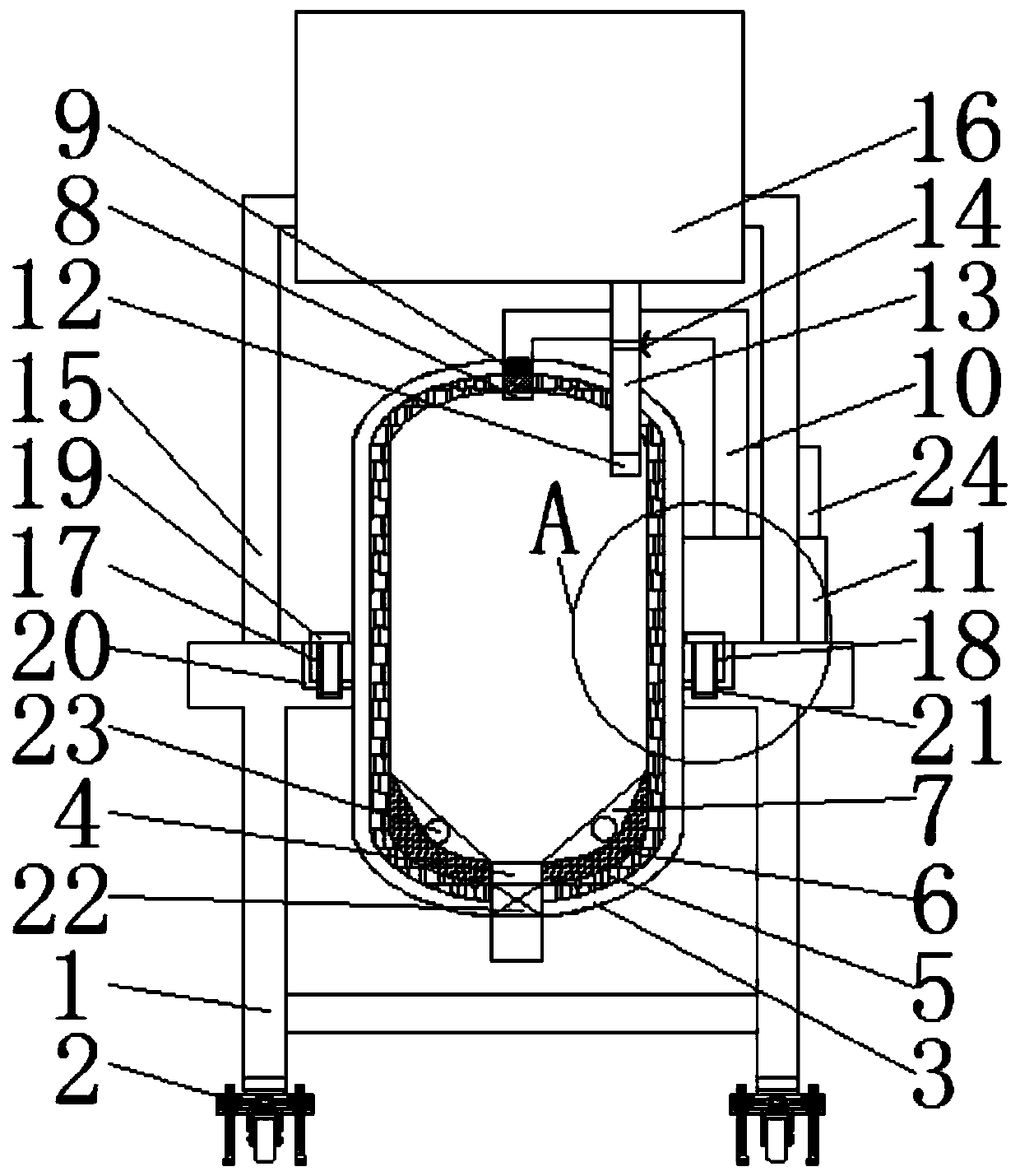 A filter and crystallization device for chemical product processing