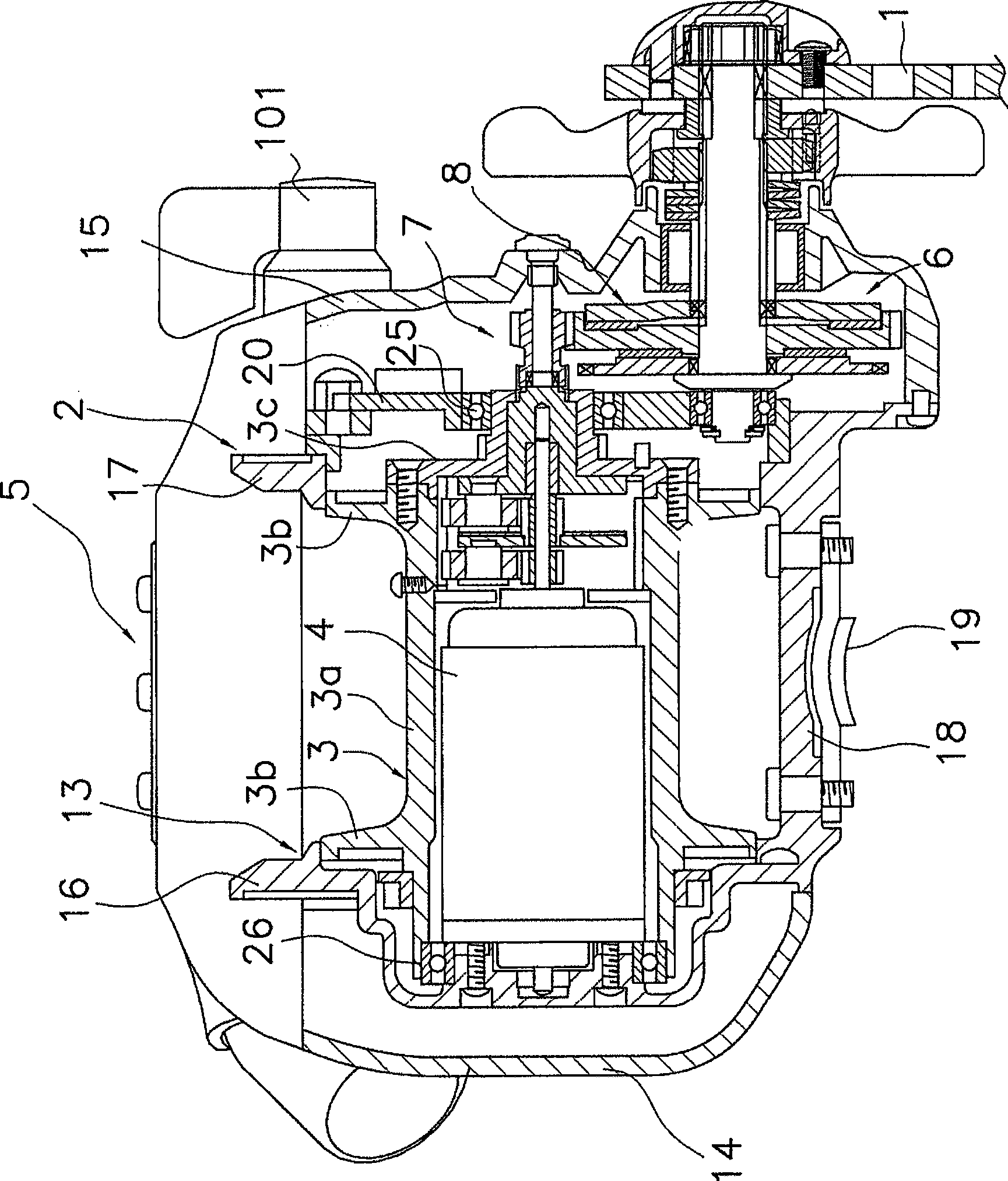 Motor control device of electric fishing reel