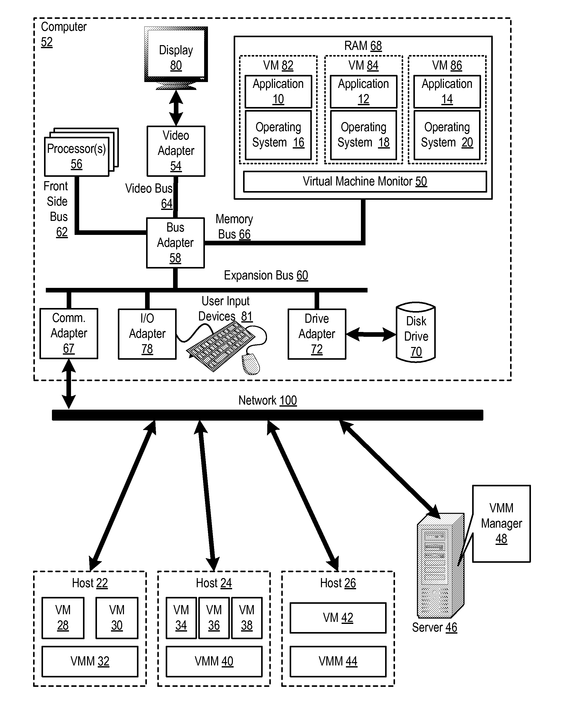 Administering virtual machines in a distributed computing environment