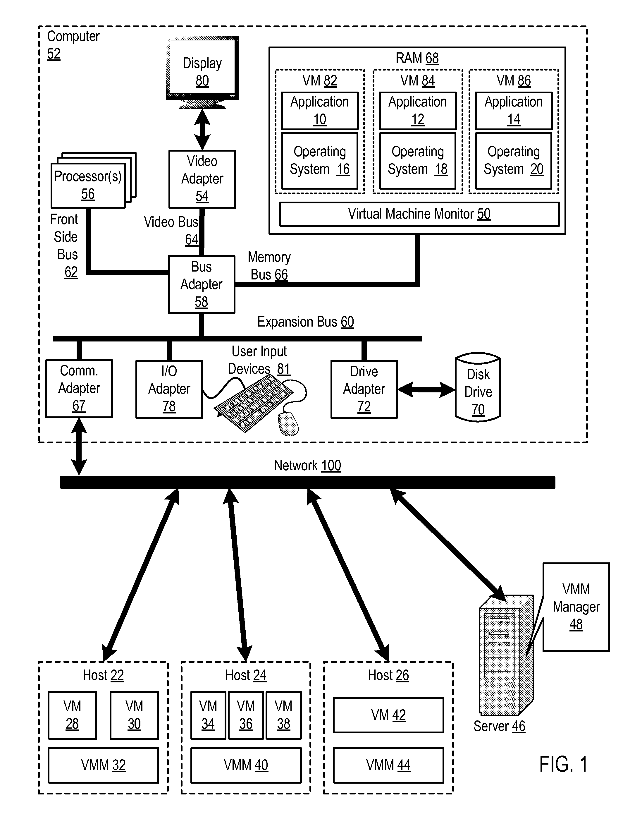 Administering virtual machines in a distributed computing environment