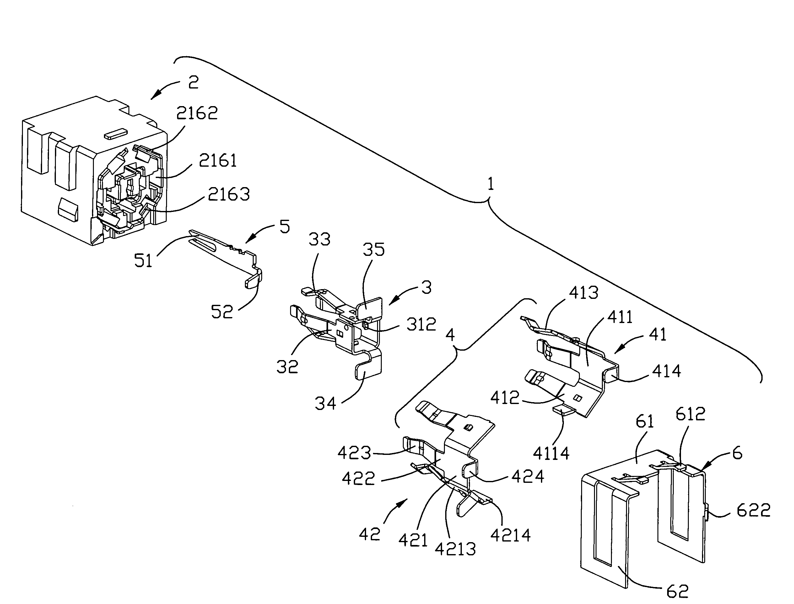 Power connector with improved contacts