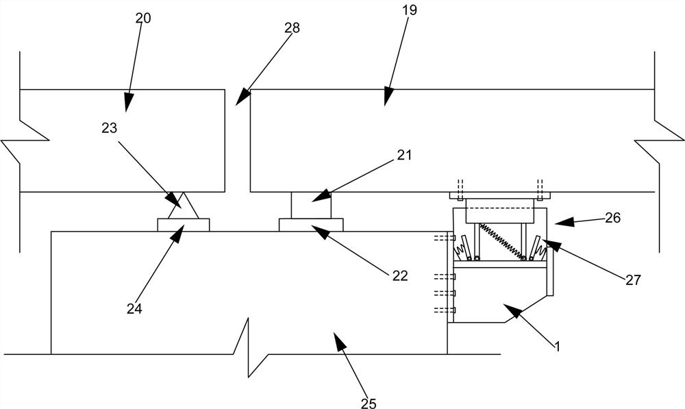 Steel spring reinforced multidirectional buffering limiting energy consumption type bridge anti-seismic check block