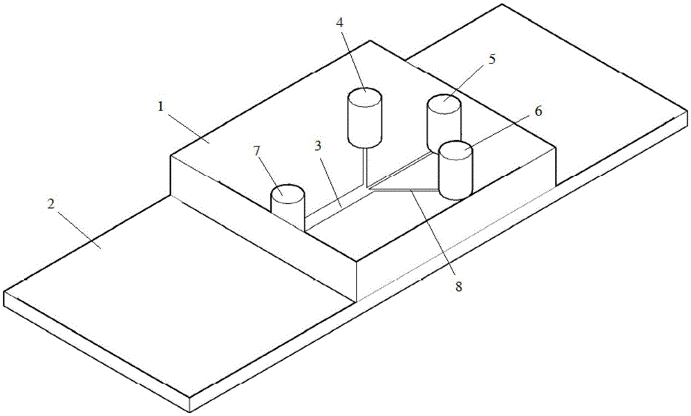 Cell non-contact culture method based on micro-fluidic chip