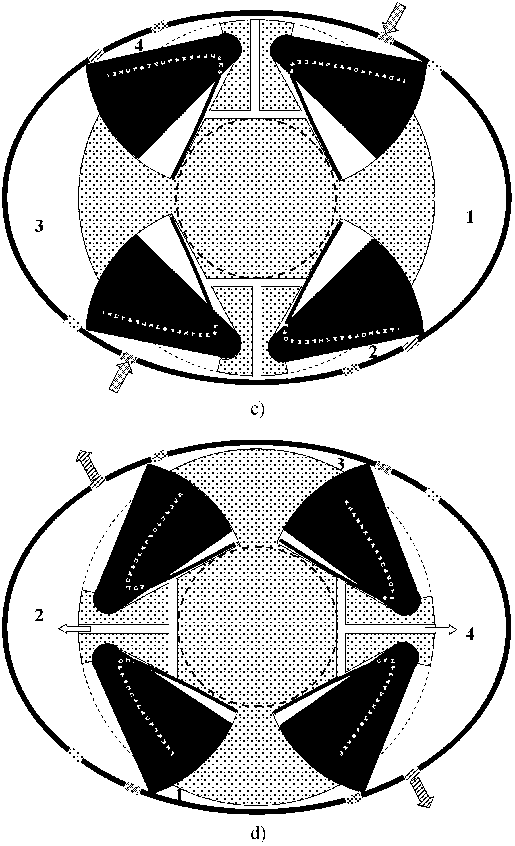 Rotary engine with homocentric arc trapezoid swivel plugs