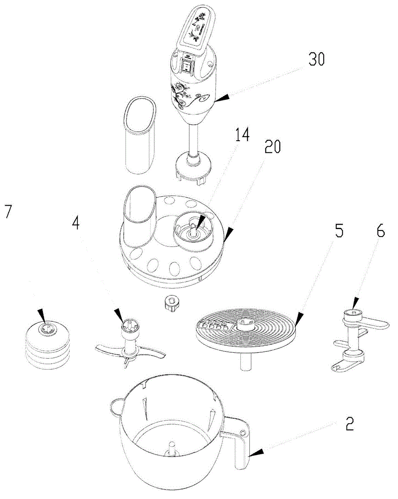 Handheld multifunctional food processing device