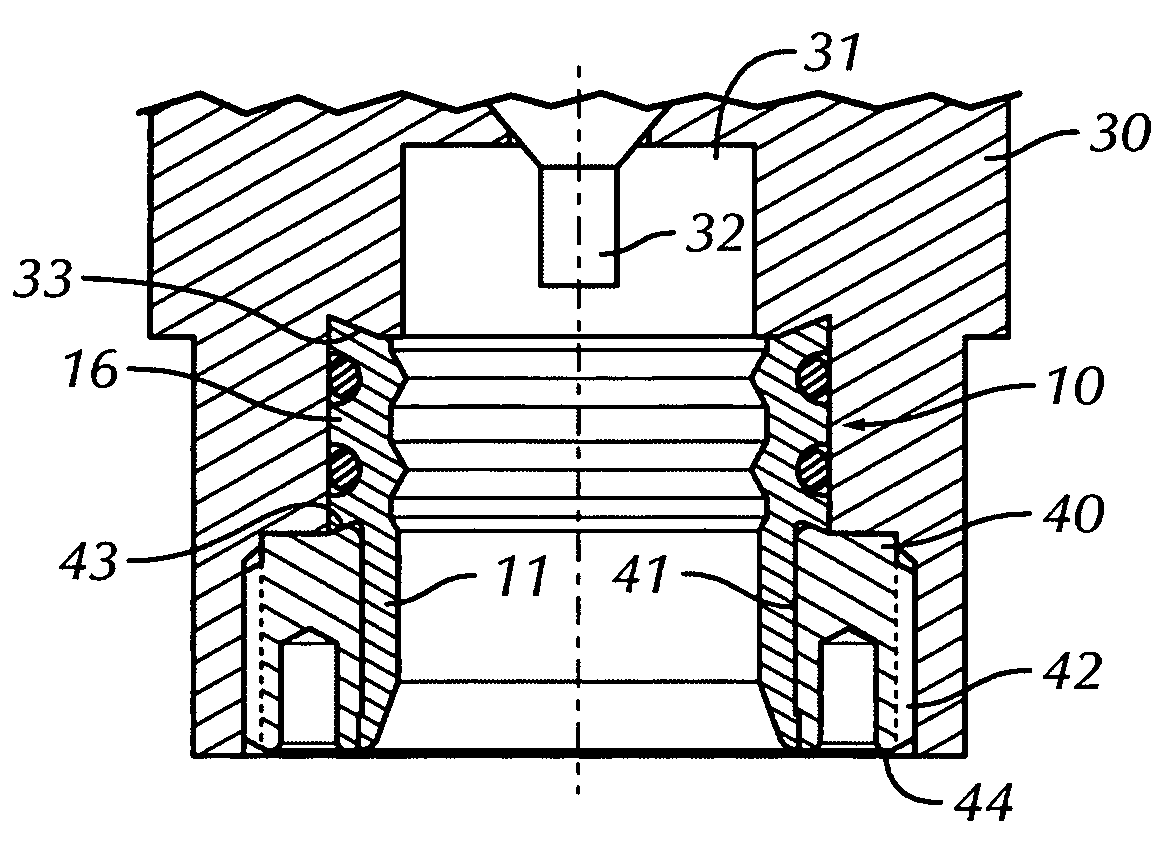 Bore liner for undersea hydraulic coupling