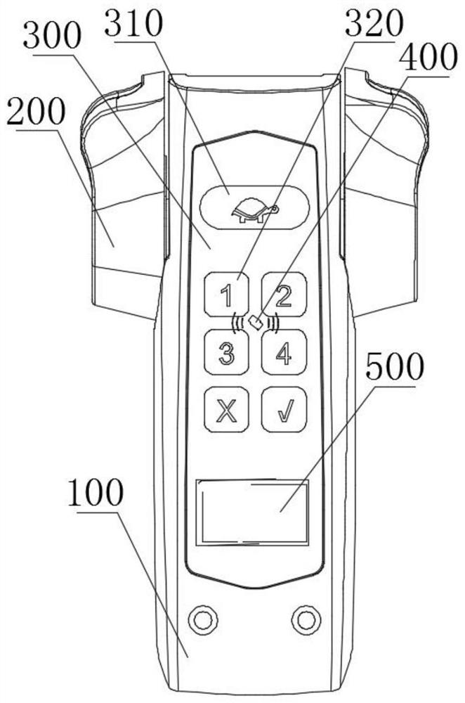 Control handle assembly for electric forklift