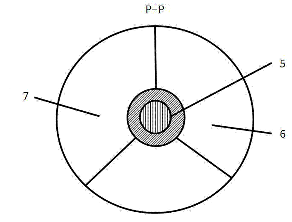 Peripheral feeding and separating device of direct current electric arc furnace for titanium slag smelting