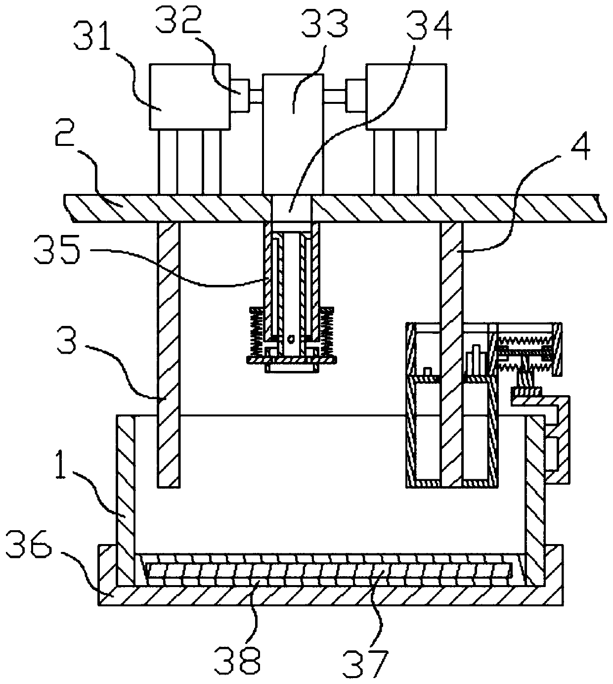 A molten salt electrolysis device for preparing mixed metal powder