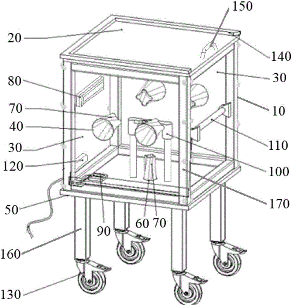 Constant humidity cabinet used for making nuclear cable joint