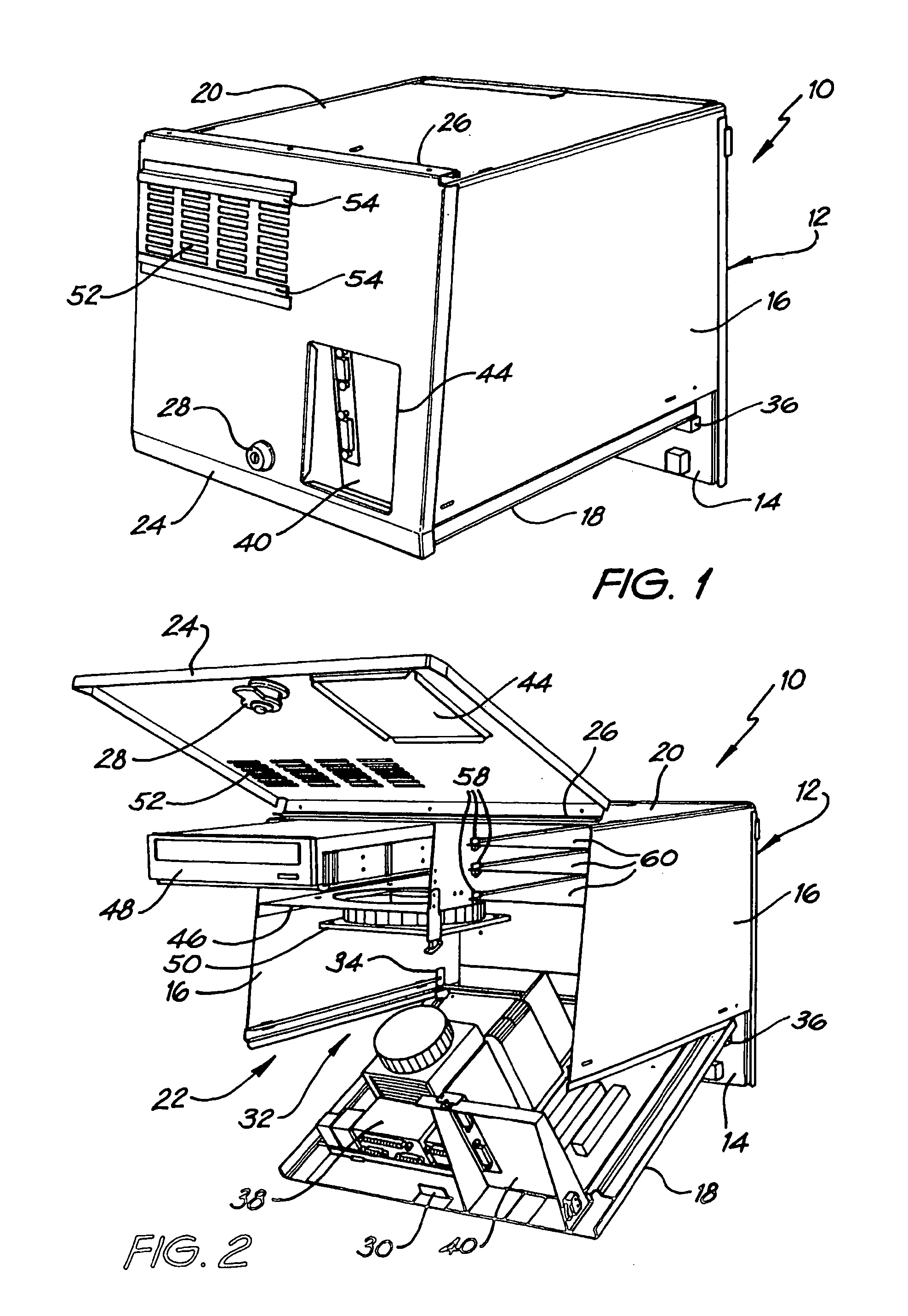 Gaming machine electronics enclosure