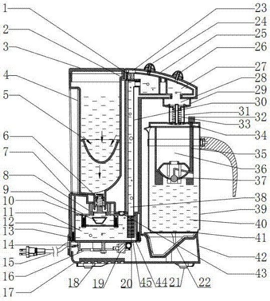 Instant heating type tea making machine