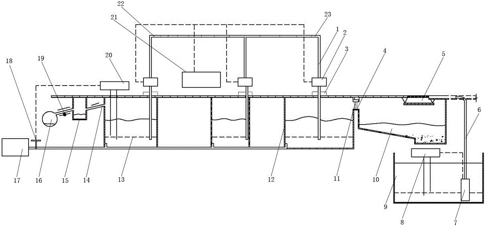 Simple automatic water-saving spraying and dedusting system of temporarily constructed road