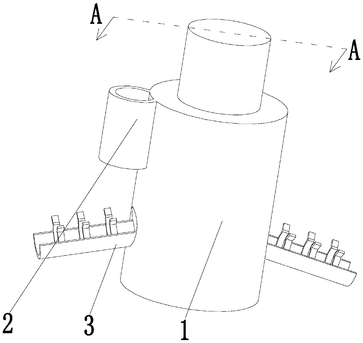 Small dental impression material automatic blending device