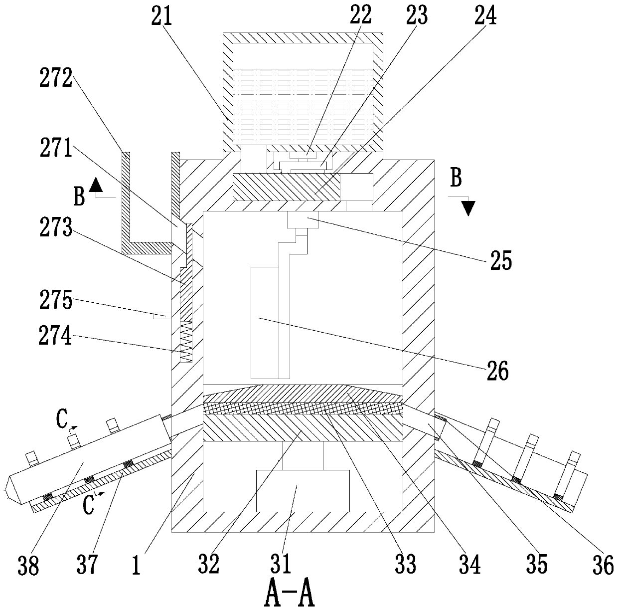 Small dental impression material automatic blending device