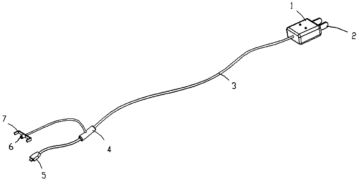 Mobile phone charger with temperature sensor