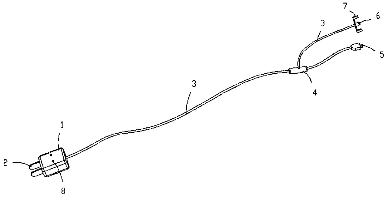 Mobile phone charger with temperature sensor