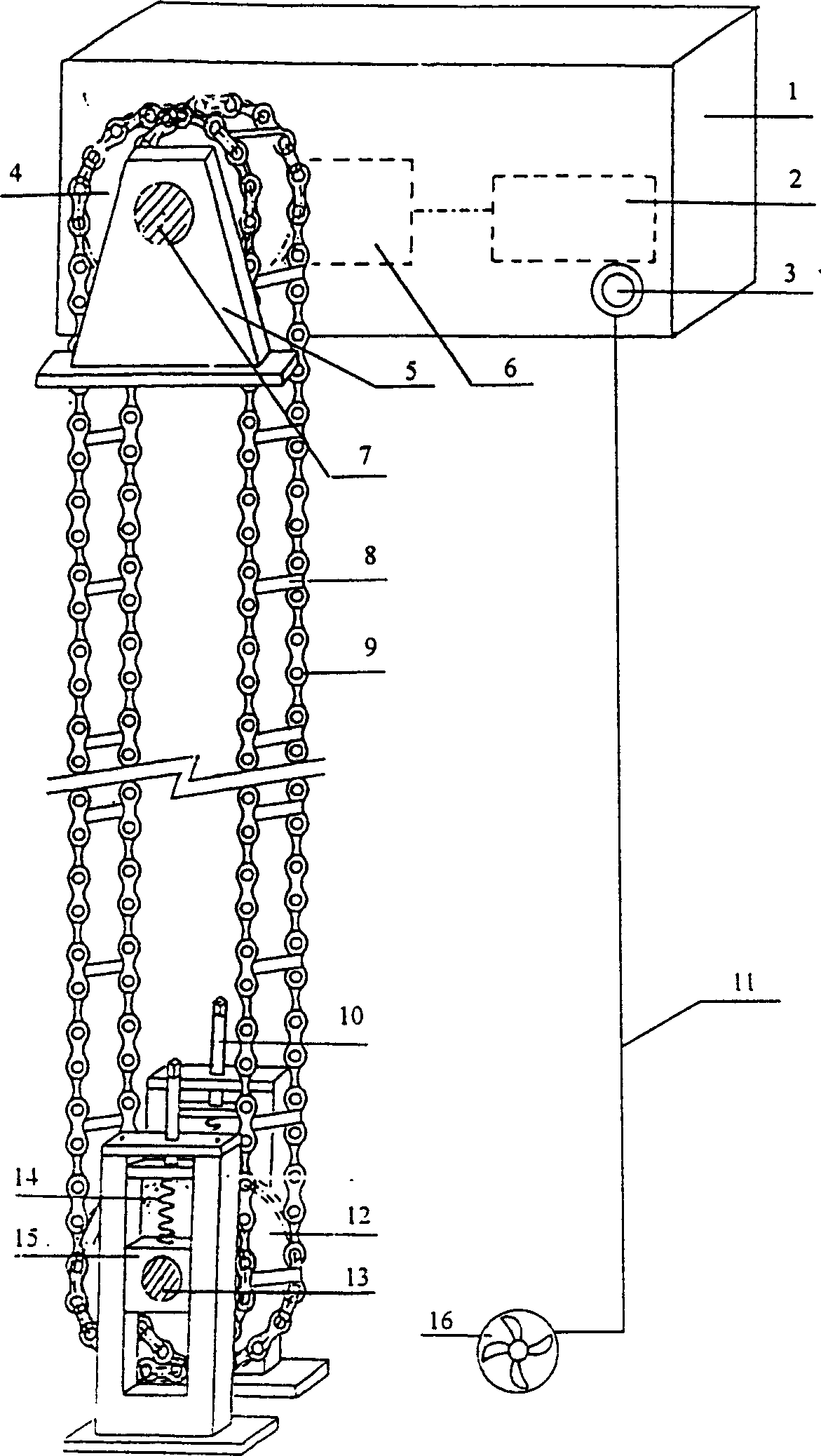 Hydaulic speed regulating type slow landing jack ladder escape device