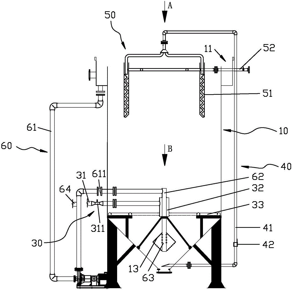 Synchronous nitrification and denitrification filter tank