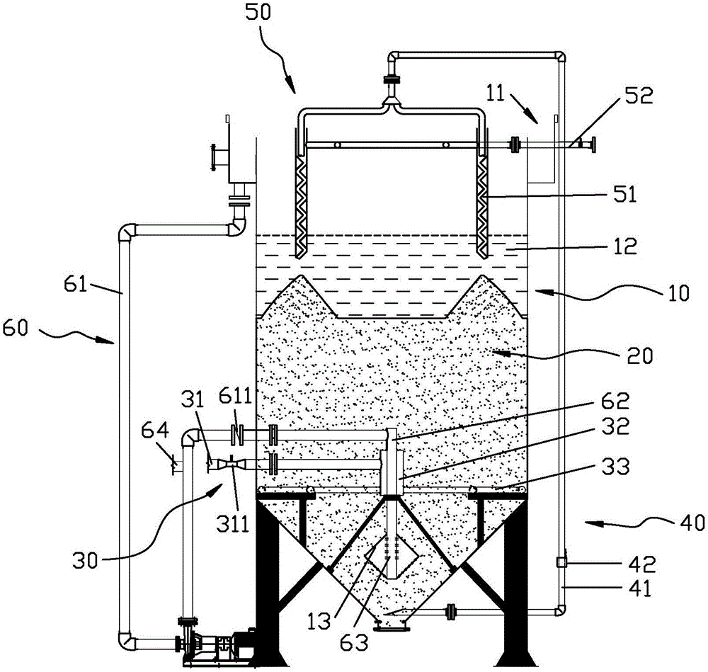 Synchronous nitrification and denitrification filter tank