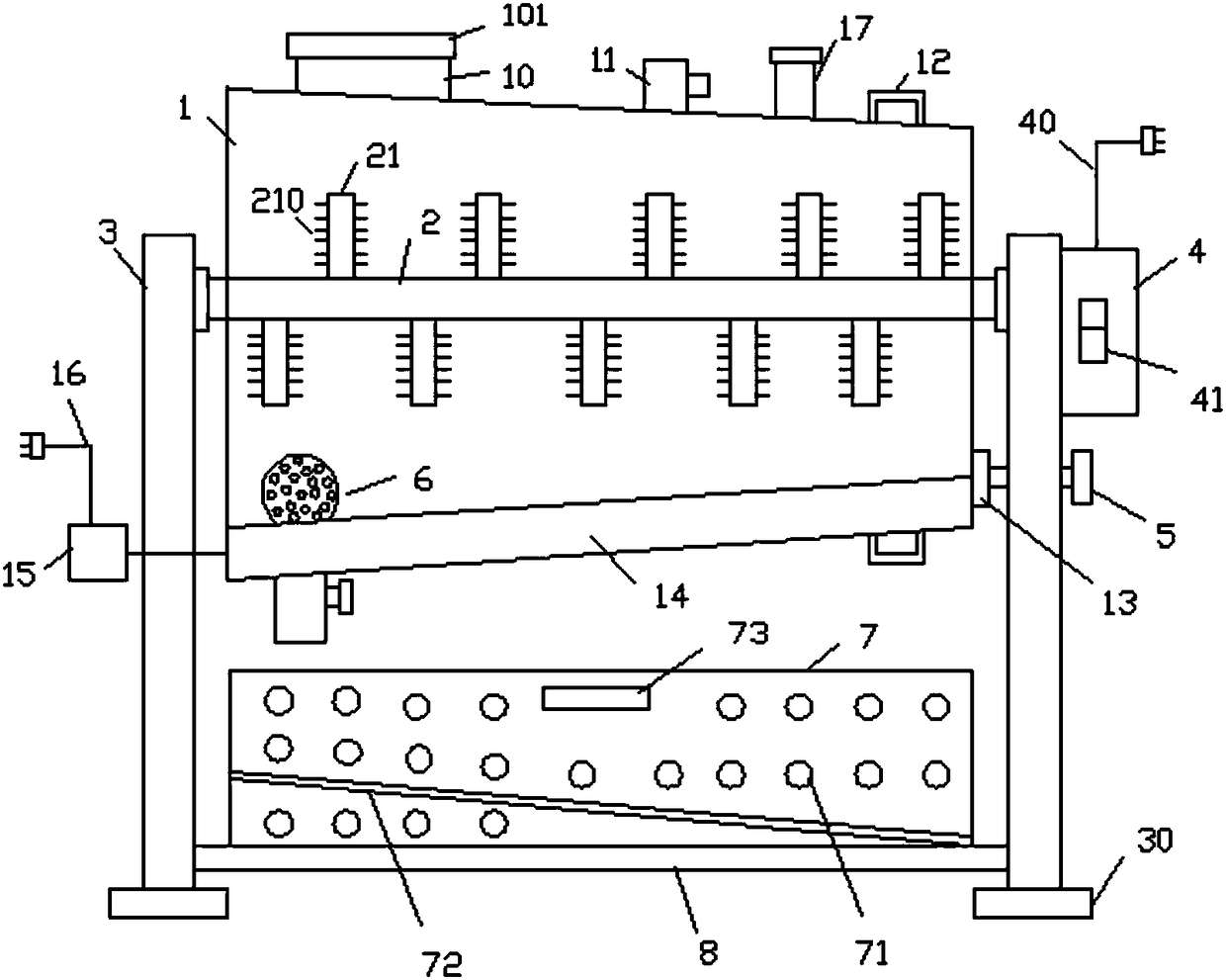 Scalding device and scalding method for agricultural product processing