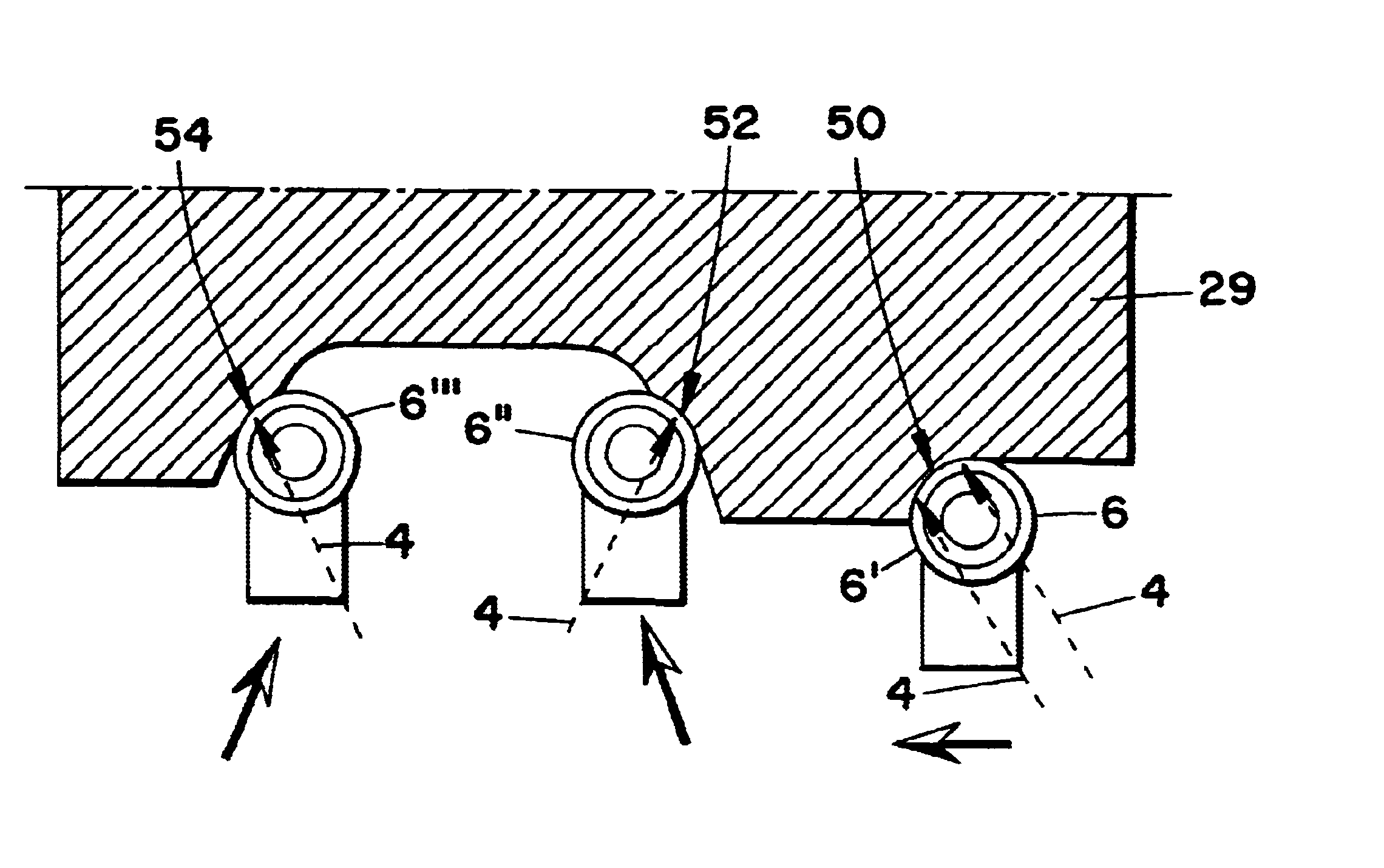 Machine for chip cutting machining plus cutting tool for such machines