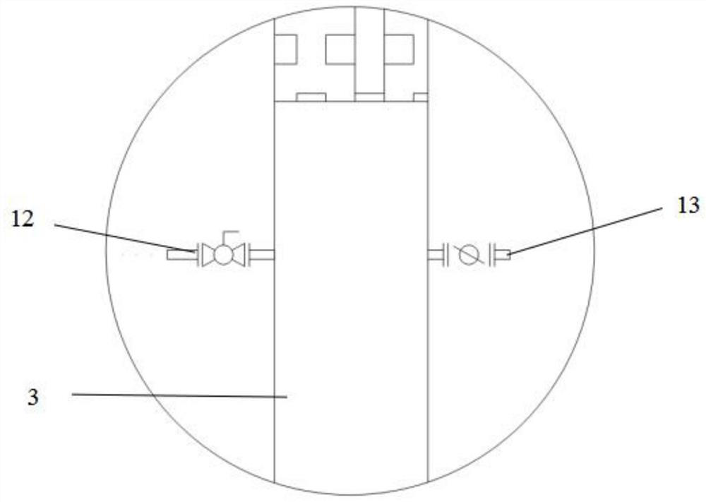 Gas-liquid distribution system and process for absorbing flue gas based on cavitation machine coupling aid