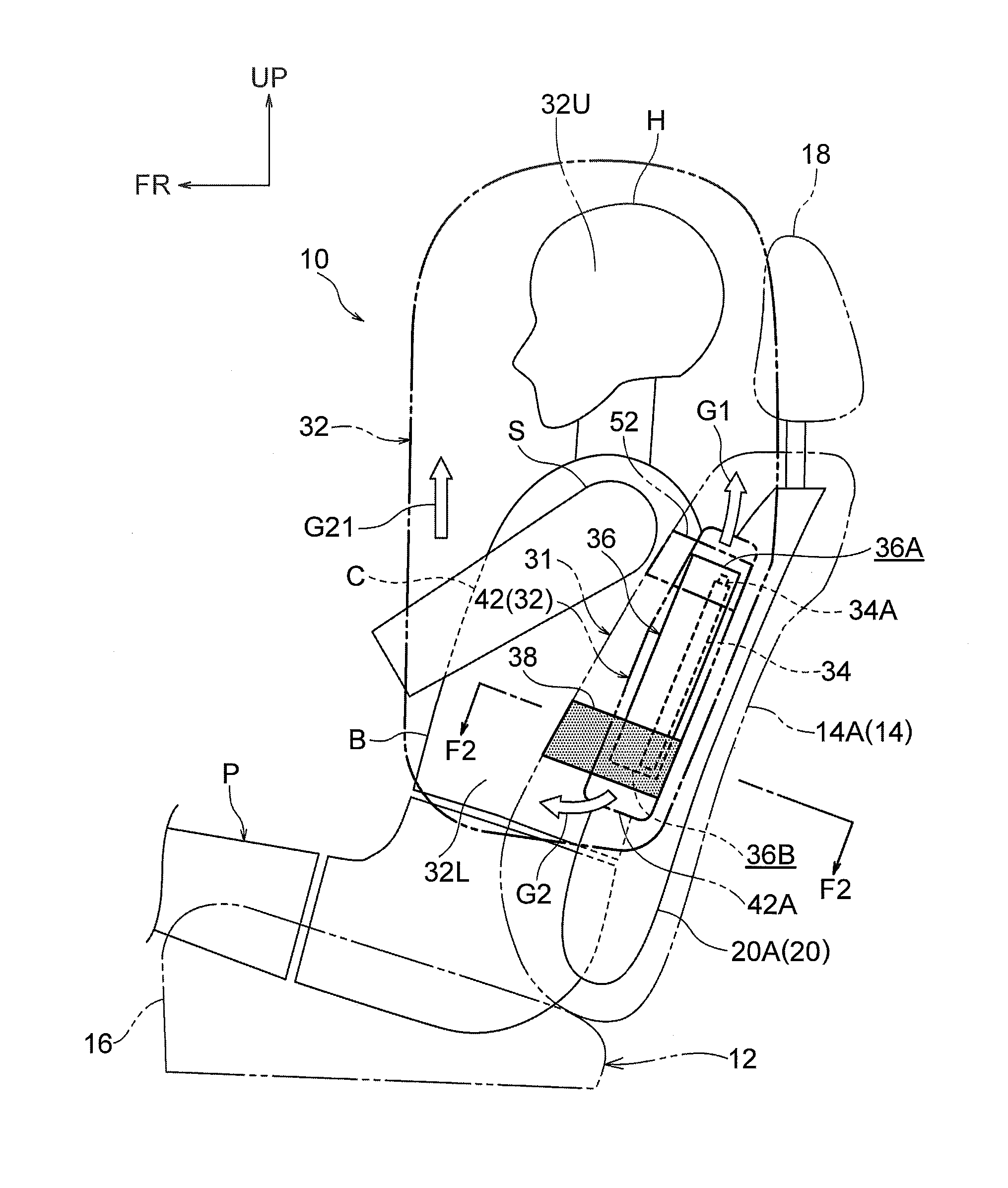 Vehicle far side airbag device