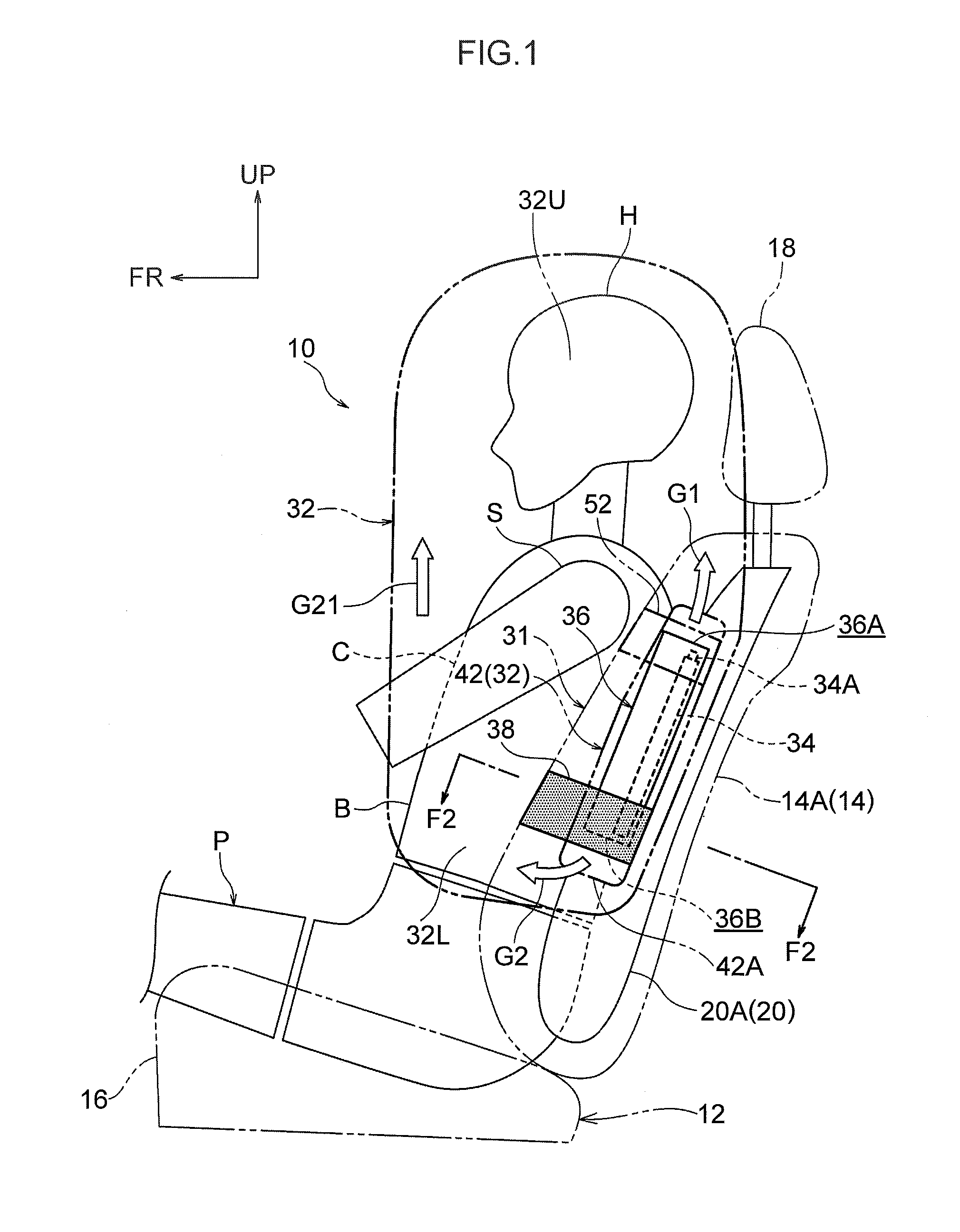 Vehicle far side airbag device