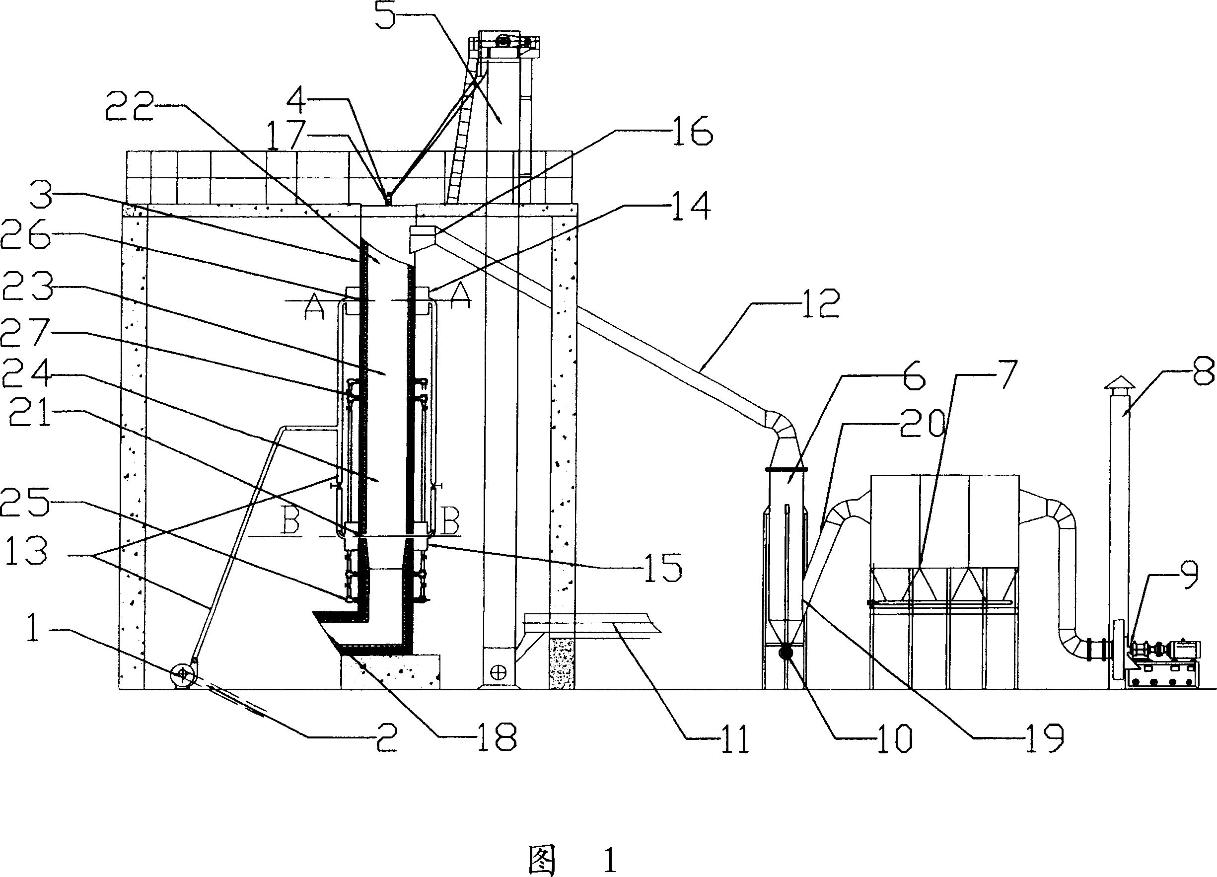 Device for preparing aluminum oxide self-efflorescence grog by fusion method and preparation method thereof