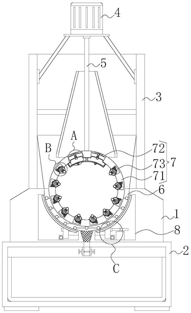 Preparation device of lithium ion battery anode silicon-carbon composite material