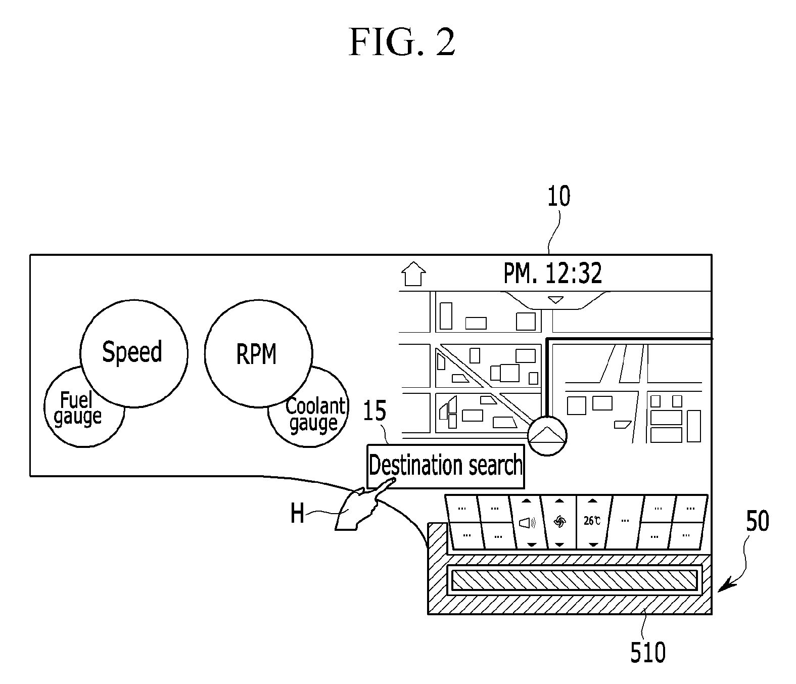 Curved display apparatus and method for vehicle