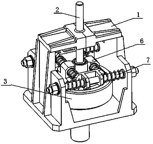 A mechanism that converts two-dimensional random movement into rotation