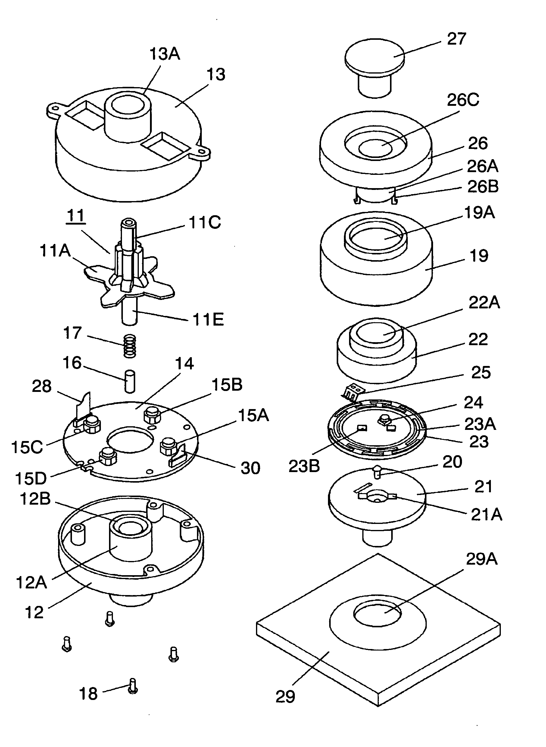 Multi-way operation switch, input device and input unit