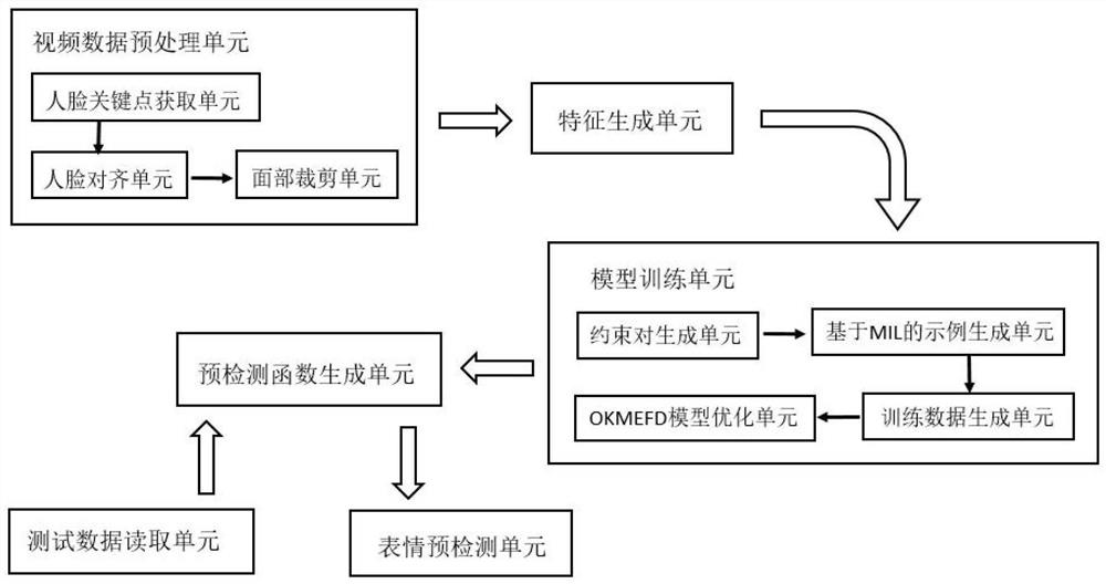 Video-based nonlinear online expression pre-detection method and device