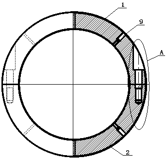 Horizontal opposed plunger pump connecting rod connecting ring