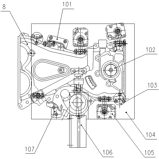 Engine oil pump shell steel ball and plug pressing method and controller