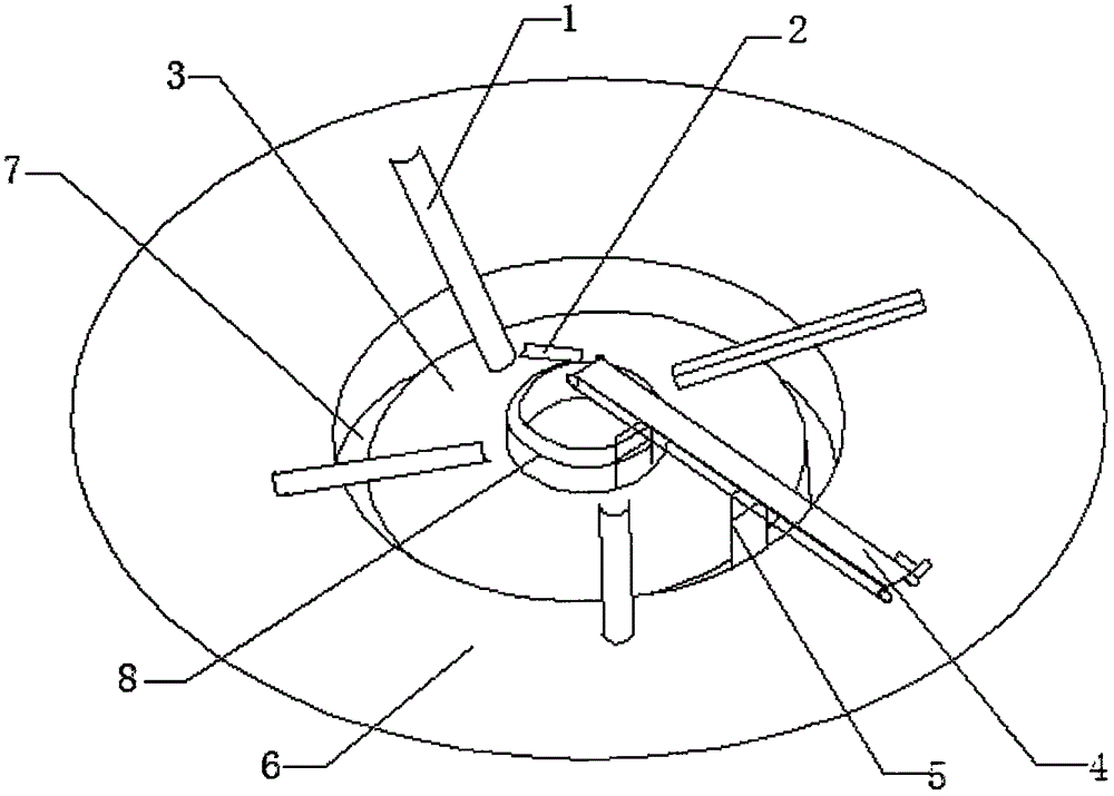 Improved pouring draught fan foundation pit