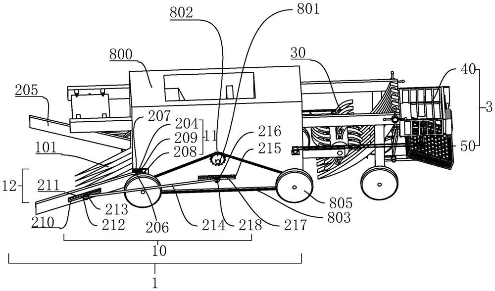 A device for removing stones from farmland