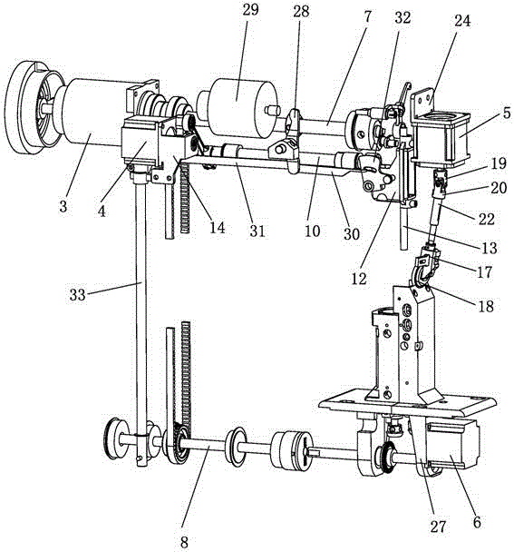 Direct-drive roller sewing machine