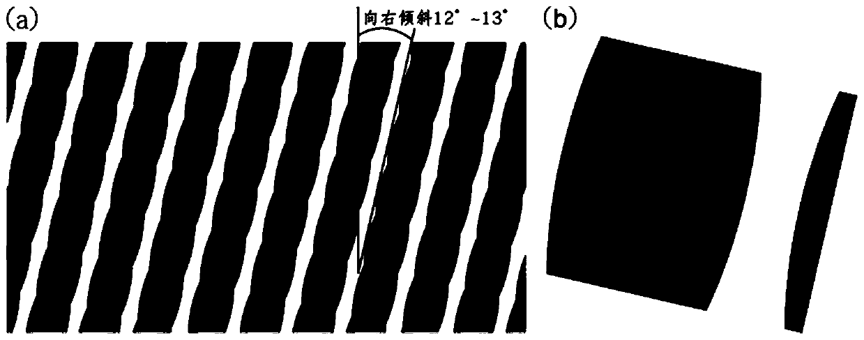 A black and white multi-shaped perforated curved slit type naked-view 3D imaging film